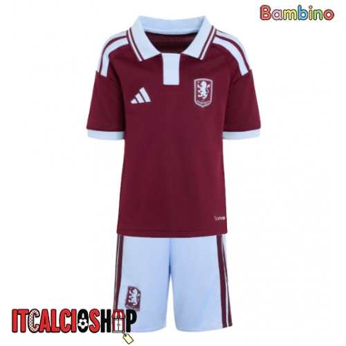 Aston Villa Johan Manzambi #44 Prima Maglia Bambino 2026-27 Manica Corta (+ Pantaloni corti)